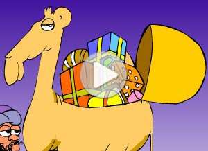  Tarjeta animada de Reyes Magos, Vienen los reyes!. 