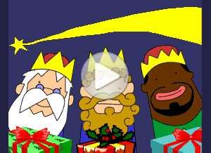  Tarjeta animada de Reyes Magos, Feliz d�a de reyes. 