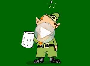  Tarjeta animada de St. Patrick, Brindis irland�s. 