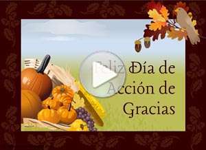 Tarjeta animada de Thanksgiving, Momento de agradecer 