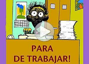  Tarjeta animada de Trabajo, Est�s trabajando demasiado. 