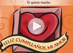  Tarjeta animada de Aniversarios, Te env�o mi coraz�n . 