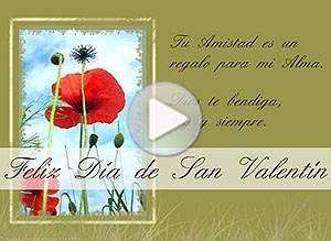  Tarjeta animada de San Valent&iacute;n, Dios te bendiga. 