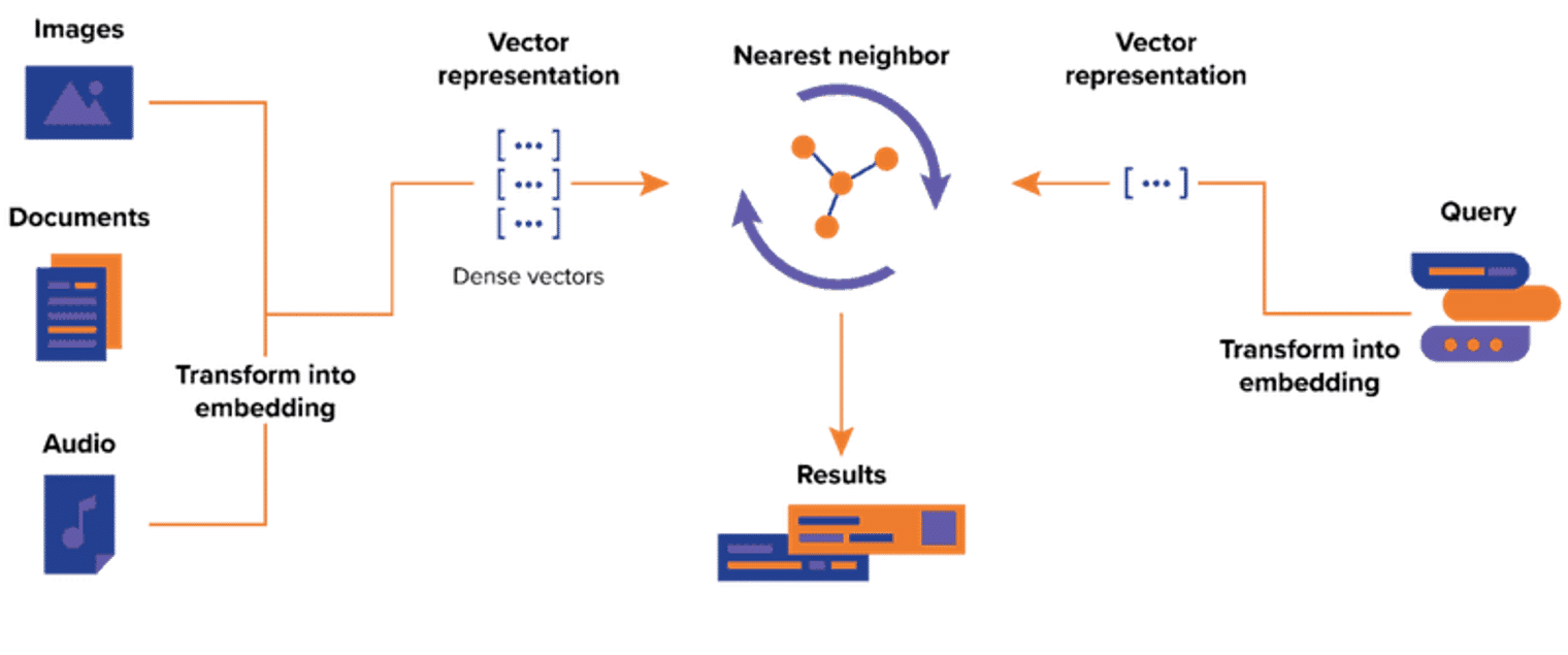 Flowchart of vector embeddings.