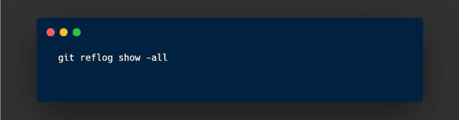 Line of code for inspecting history.