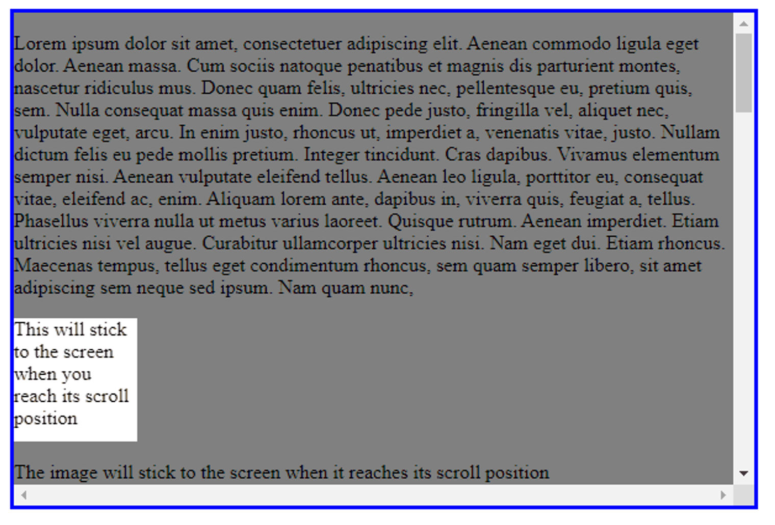 grayed out text with a white highlighted bit of text in the bottom left corner