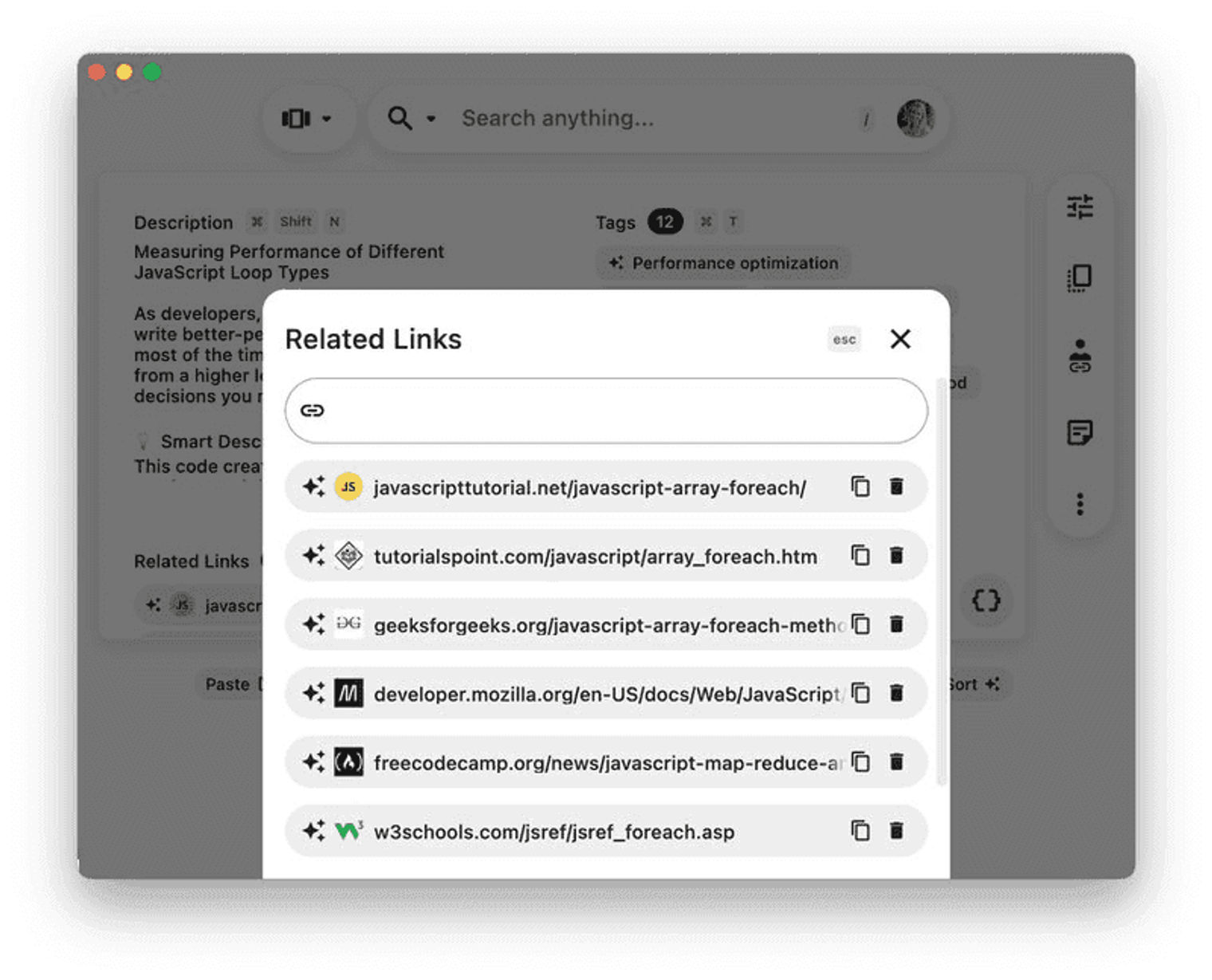 Related Links in Pieces for Developers.