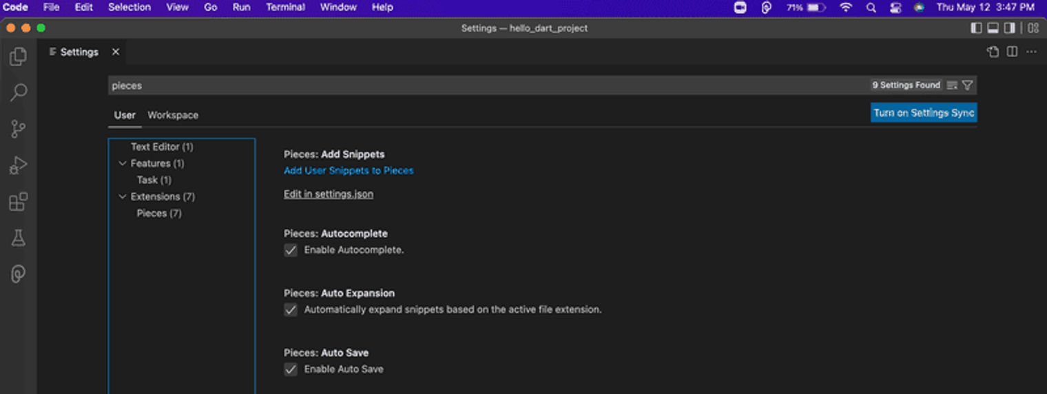 edit and import snippets directly in VS Code