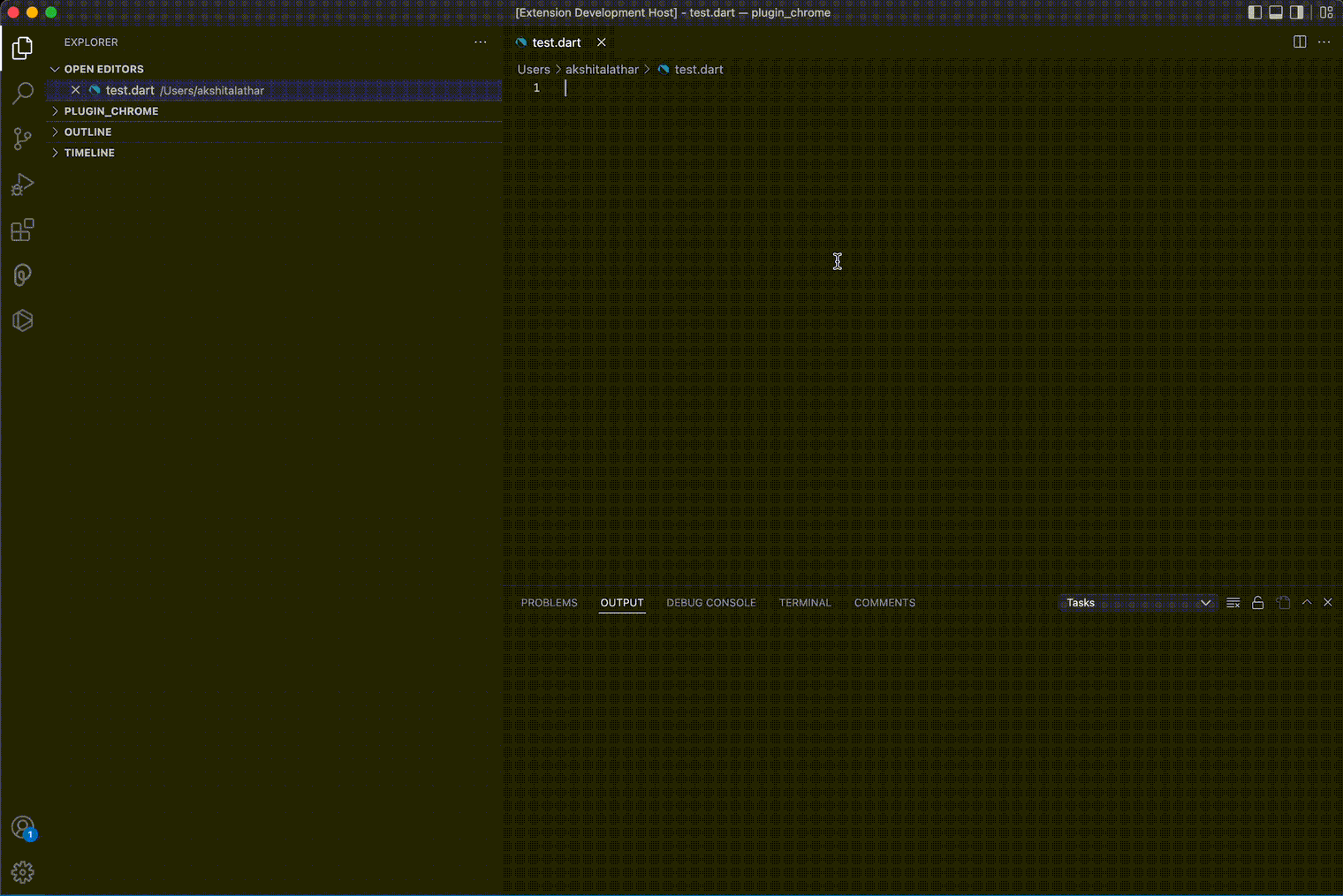 gif showing pieces snippet search feature in VS Code