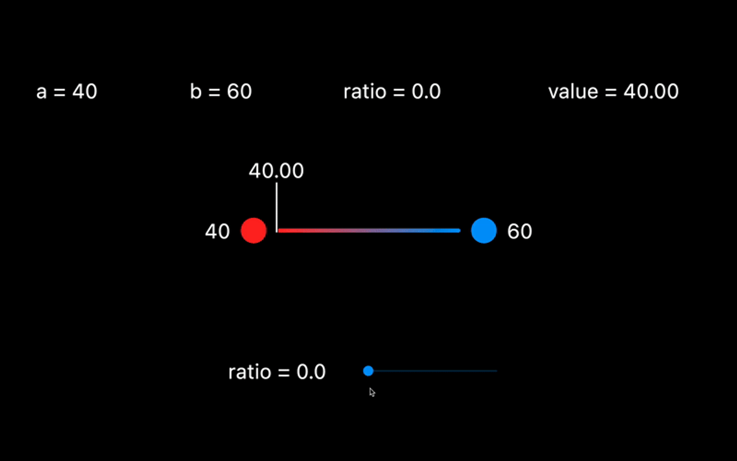 A gif showing the different ratios based on cursor position.