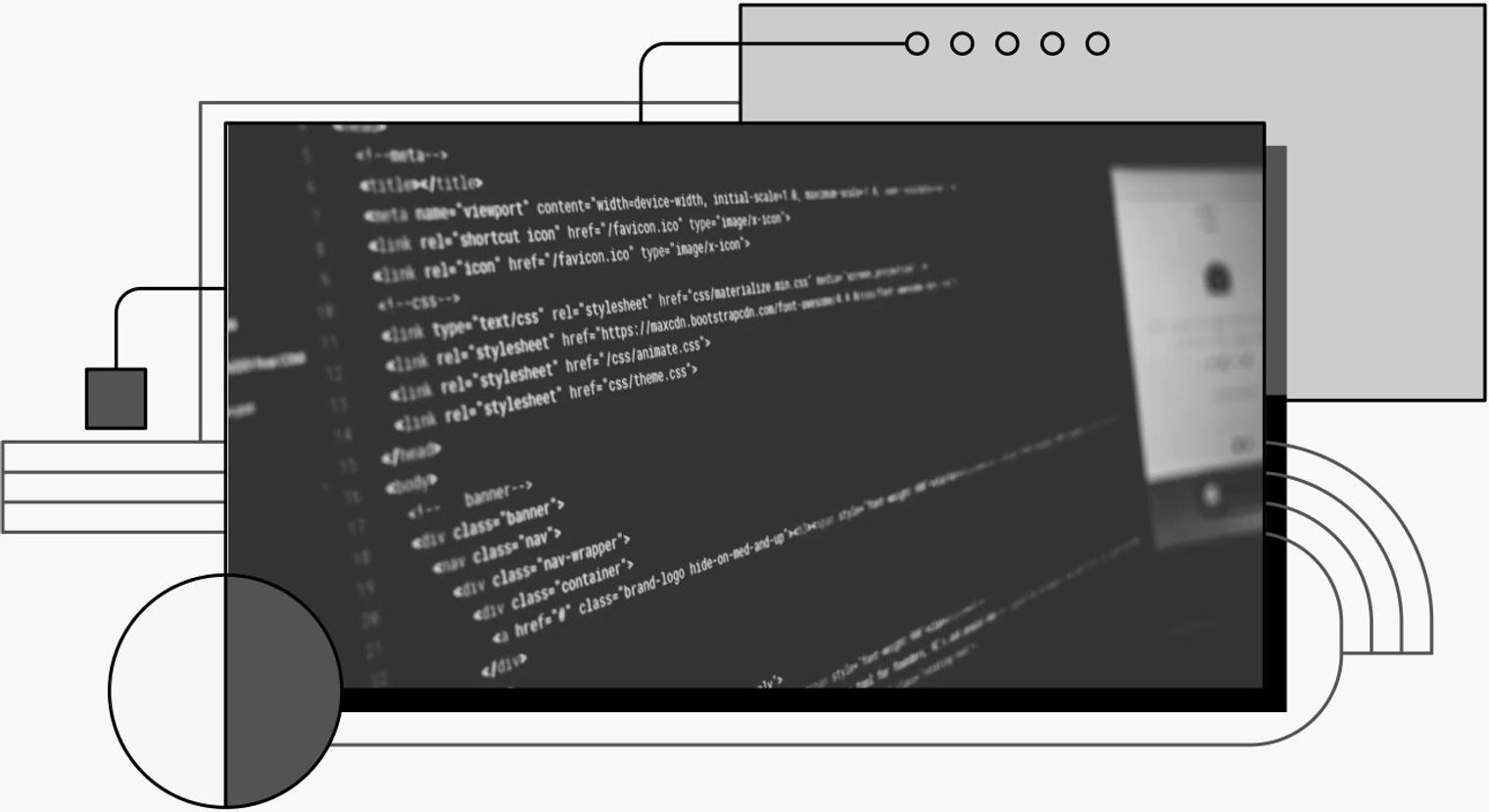 An open IDE on a computer monitor.