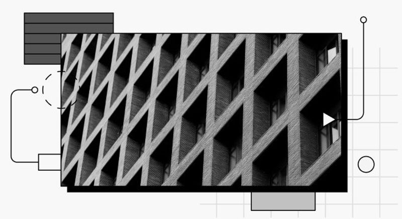 decorative cover image showing a large grid