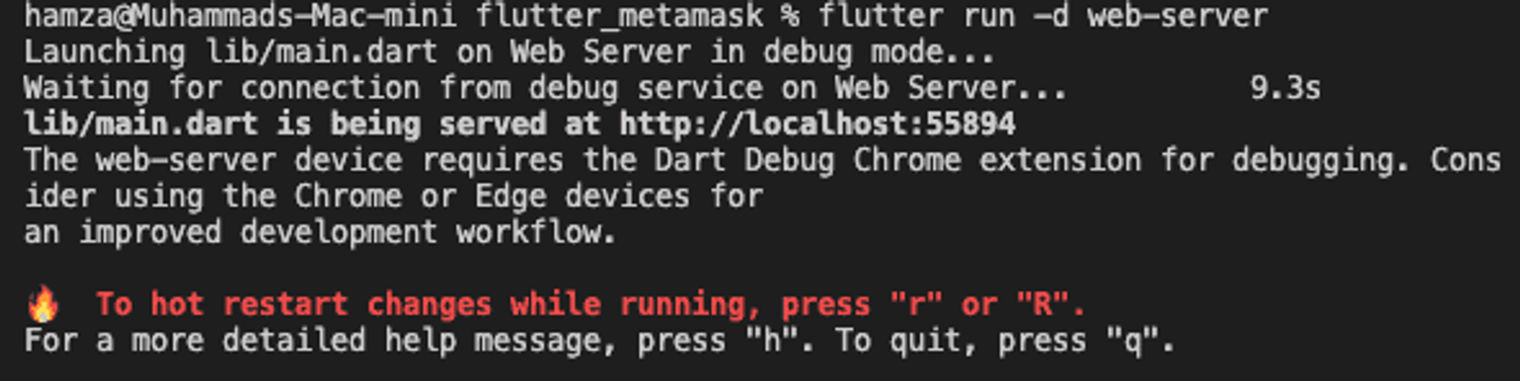 Restarting from the terminal.