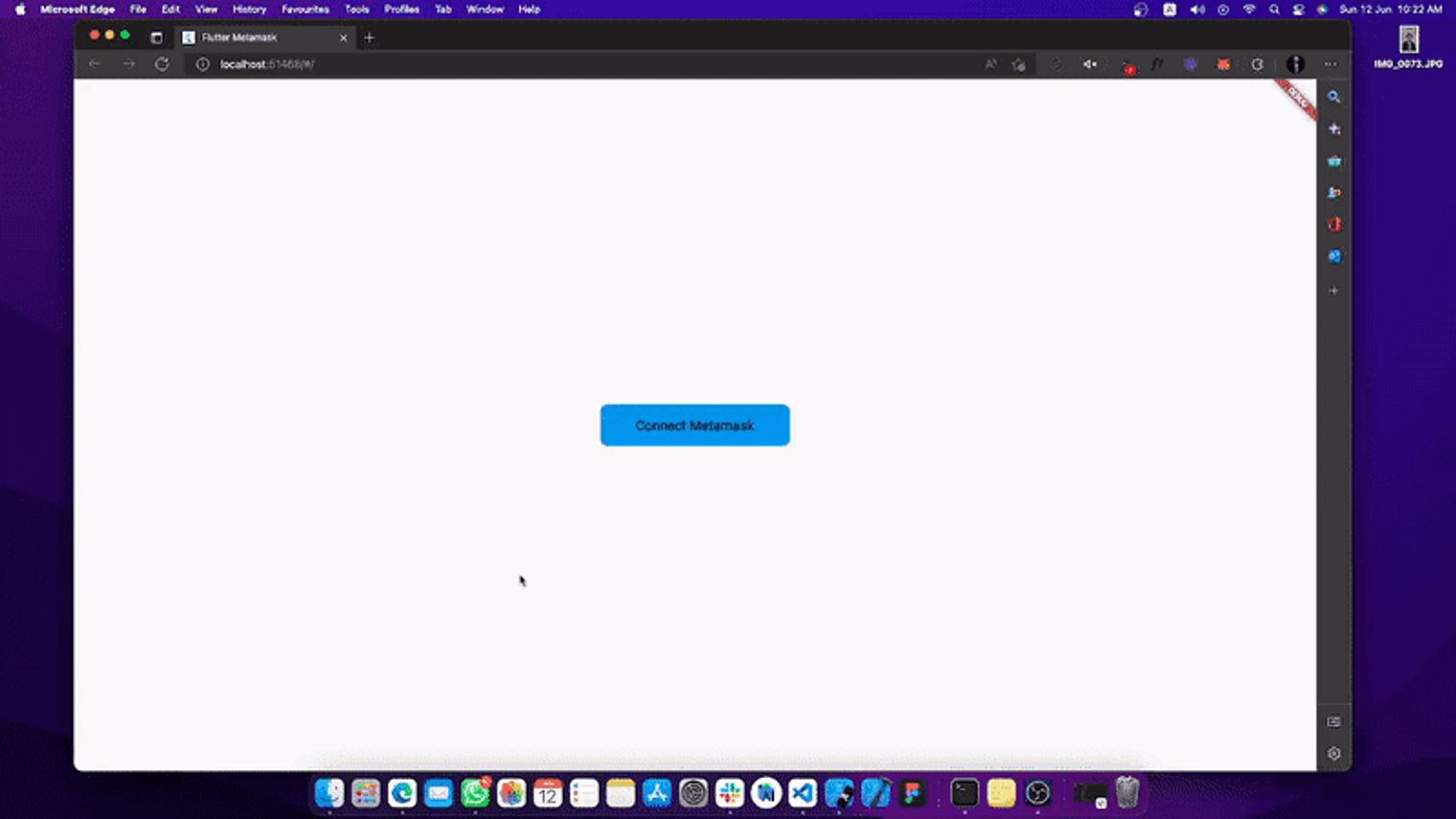 Connecting Metamask and Flutter on the web.