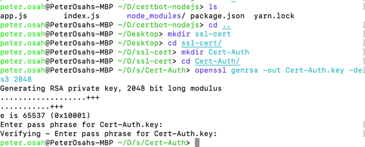 private key and passphrase