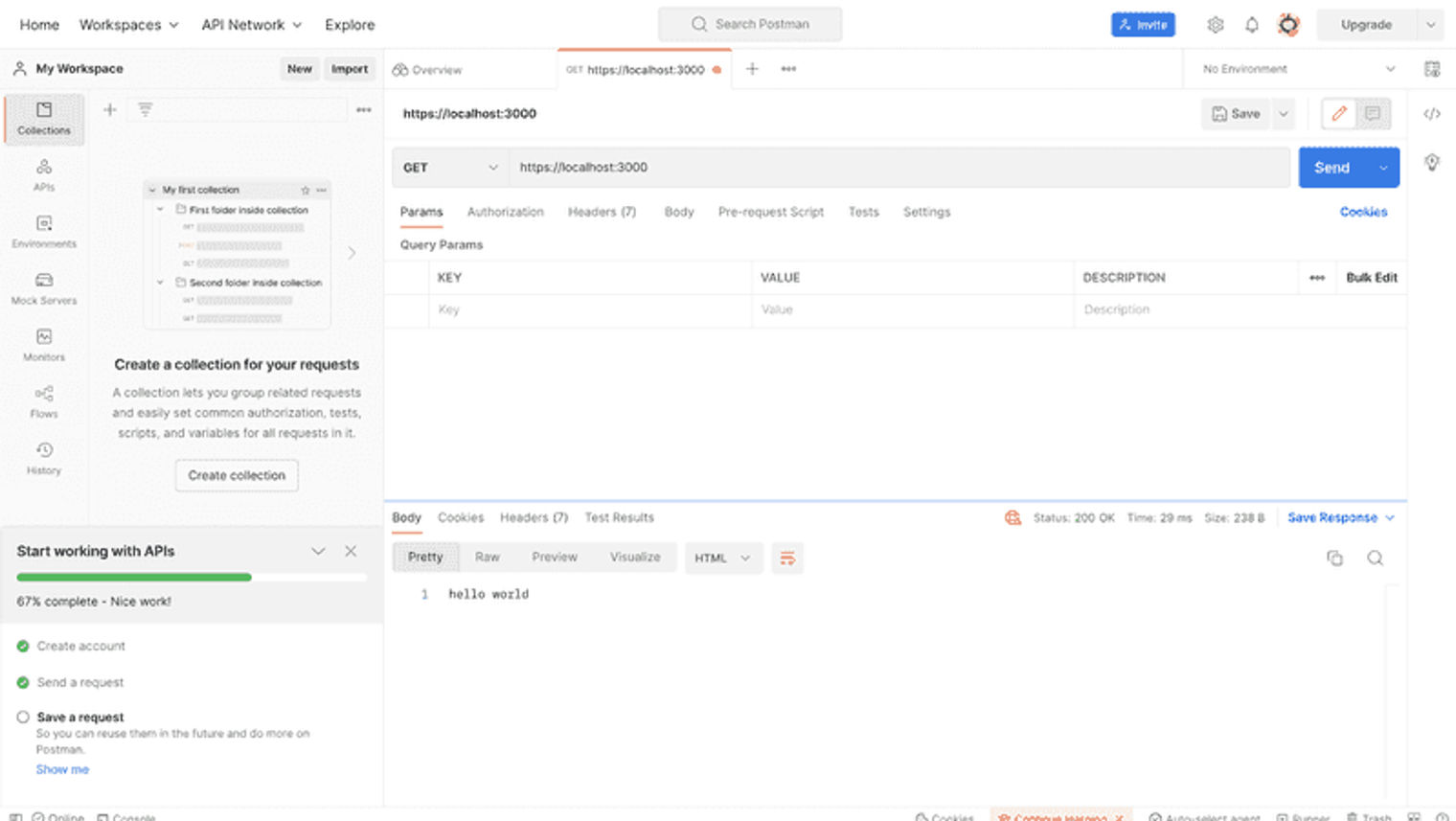access the HTTPS localhost on Postman