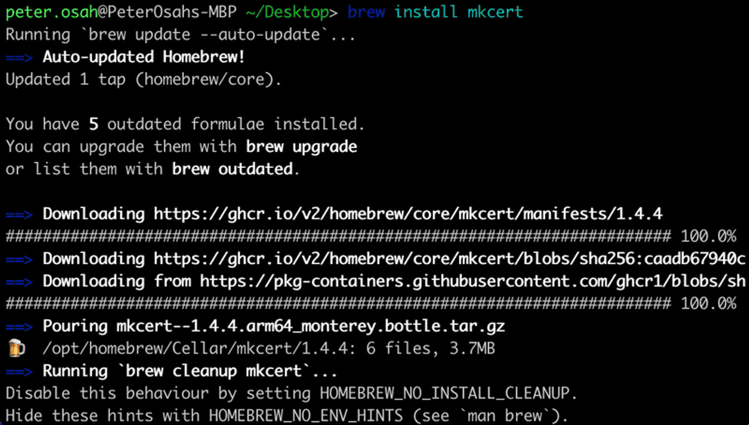using homebrew to install mk-vert on macos