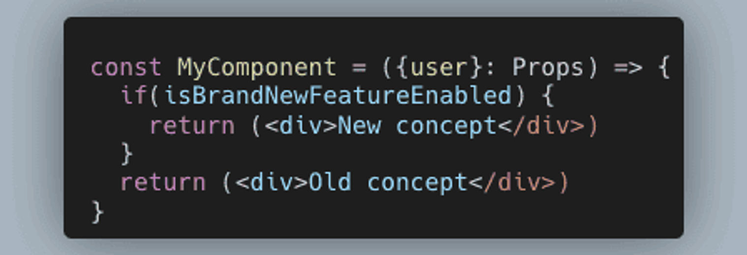 A React code snippet.
