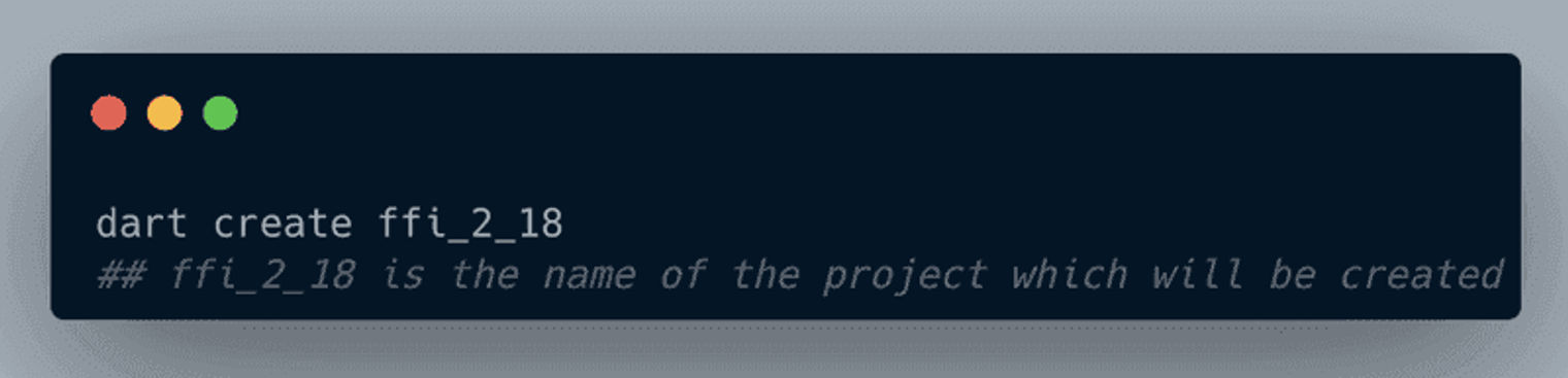 Dart create command in the terminal for a Dart CLI App