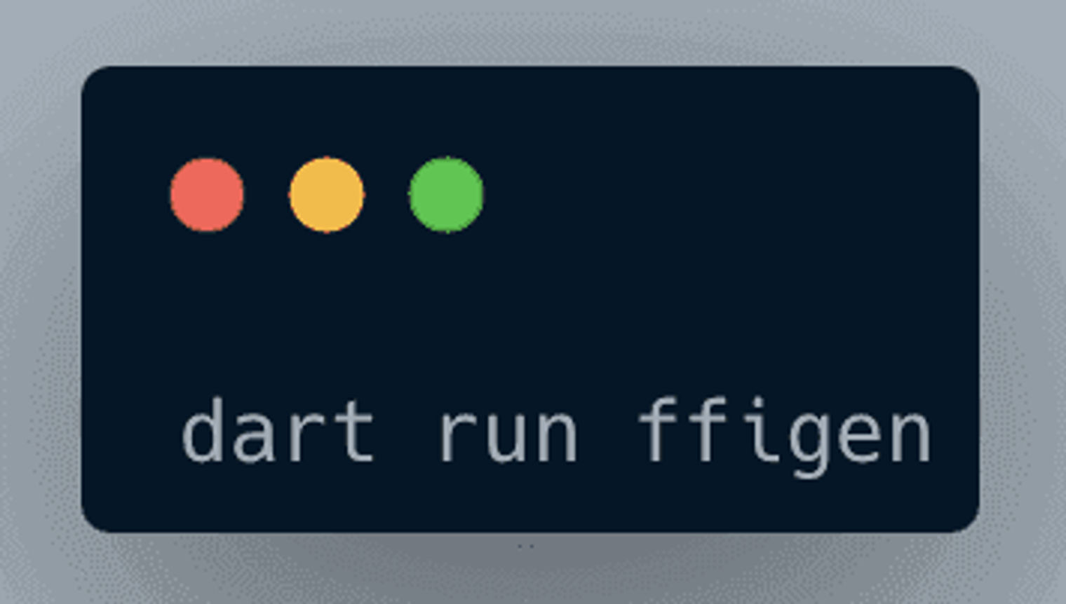 the command being run in the terminal to generate the bindings