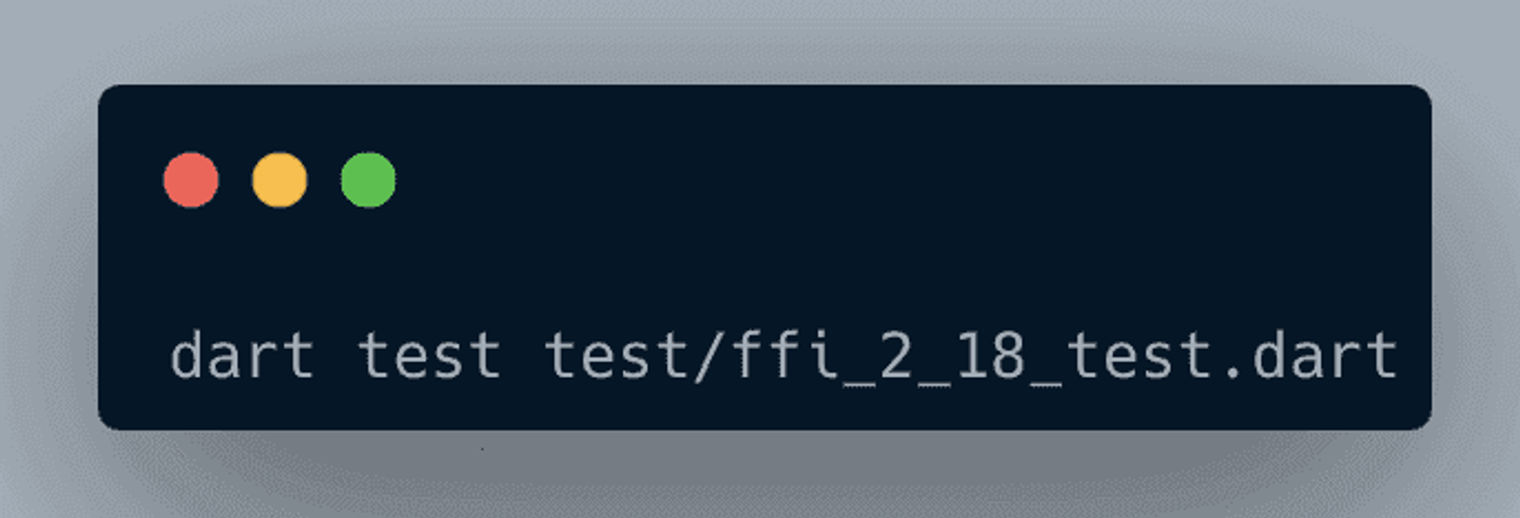 dart test script in the CLI app