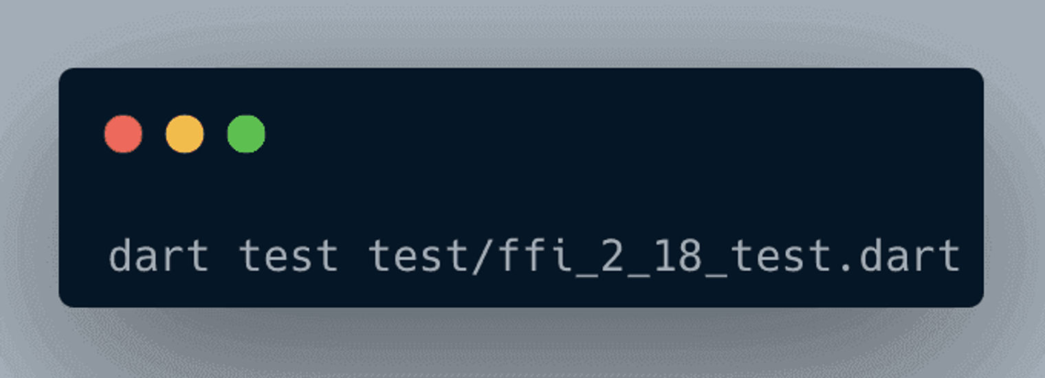 The dart 2.18 ffi test in the CLI