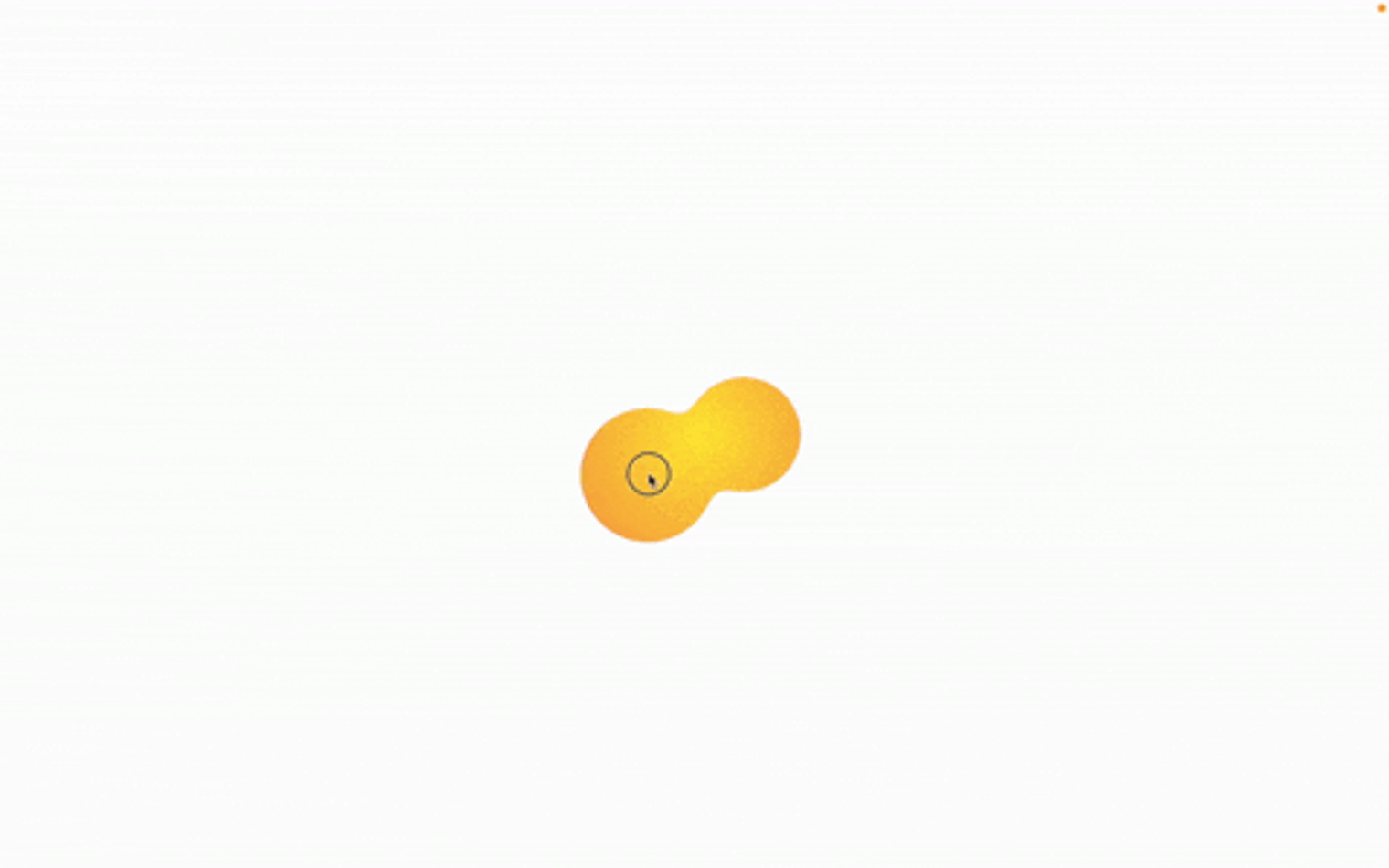 CustomPainter gooey blobs interacting with each other.