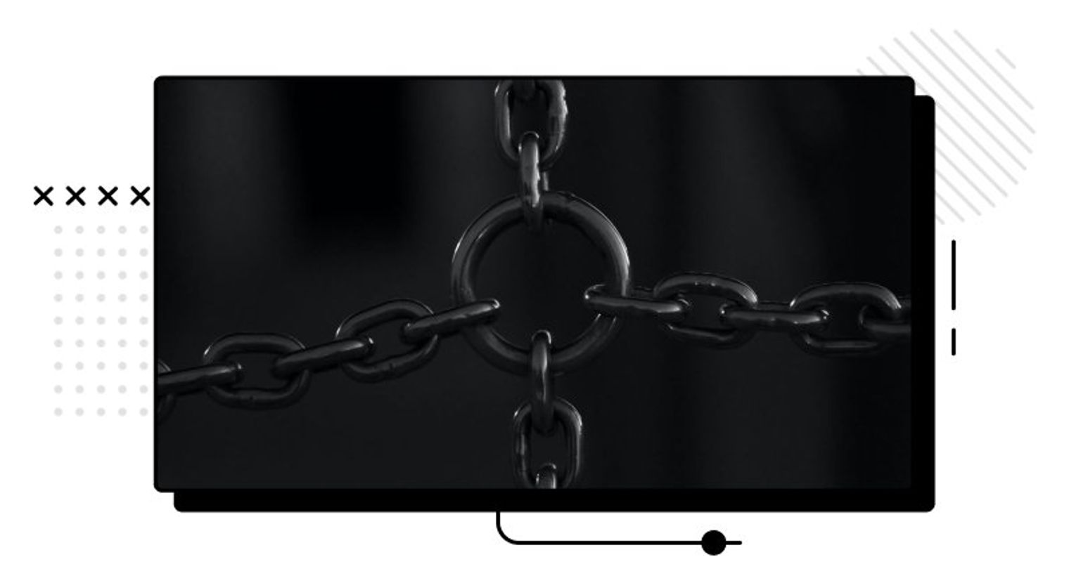 A photo of chains.