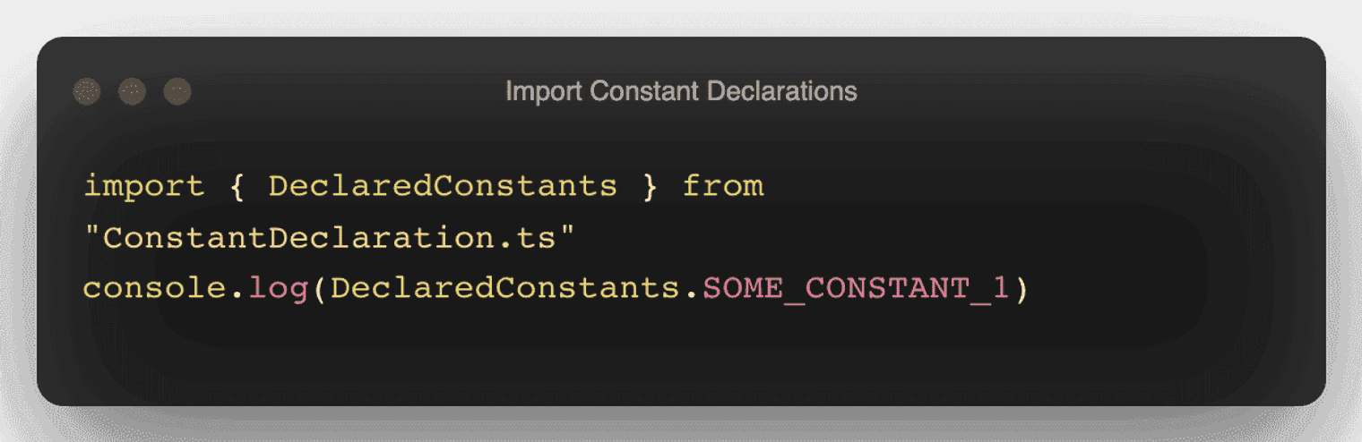 Importing declarations.