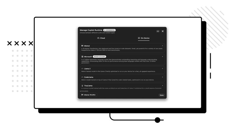 Pieces desktop app running LLMs locally.