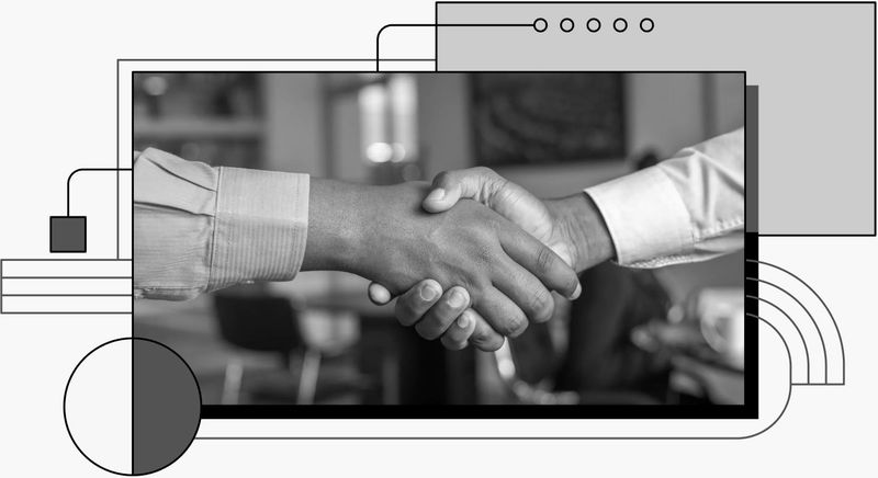 decorative header image showing a handshake