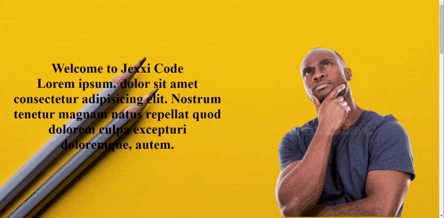 A full landing page built with these scroll features