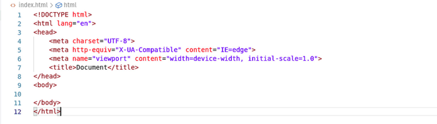 image showing the general HTML structure