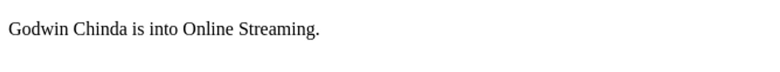 image showing the result of some HTML code, it shows black serif text on a white background