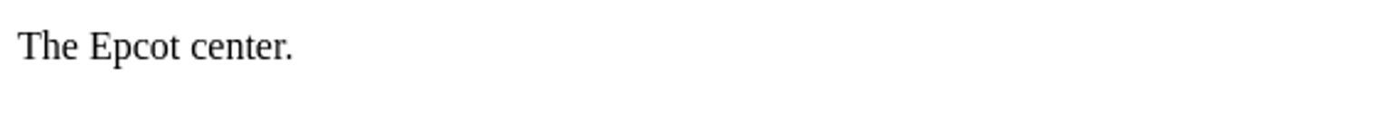 image showing the result of some HTML code, it shows black serif text on a white background