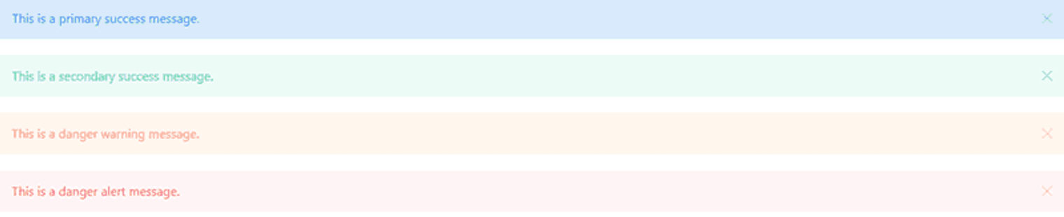 Four differently-colored highlighted strings of text.