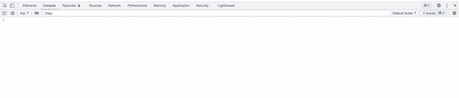 The browser console.