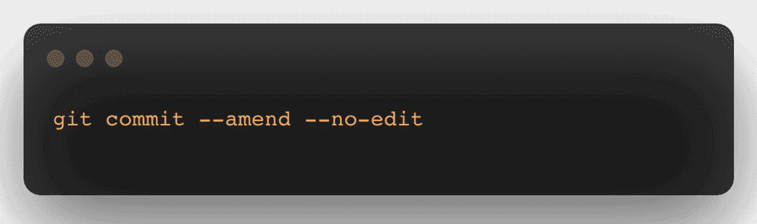 The command to amend a Git commit.