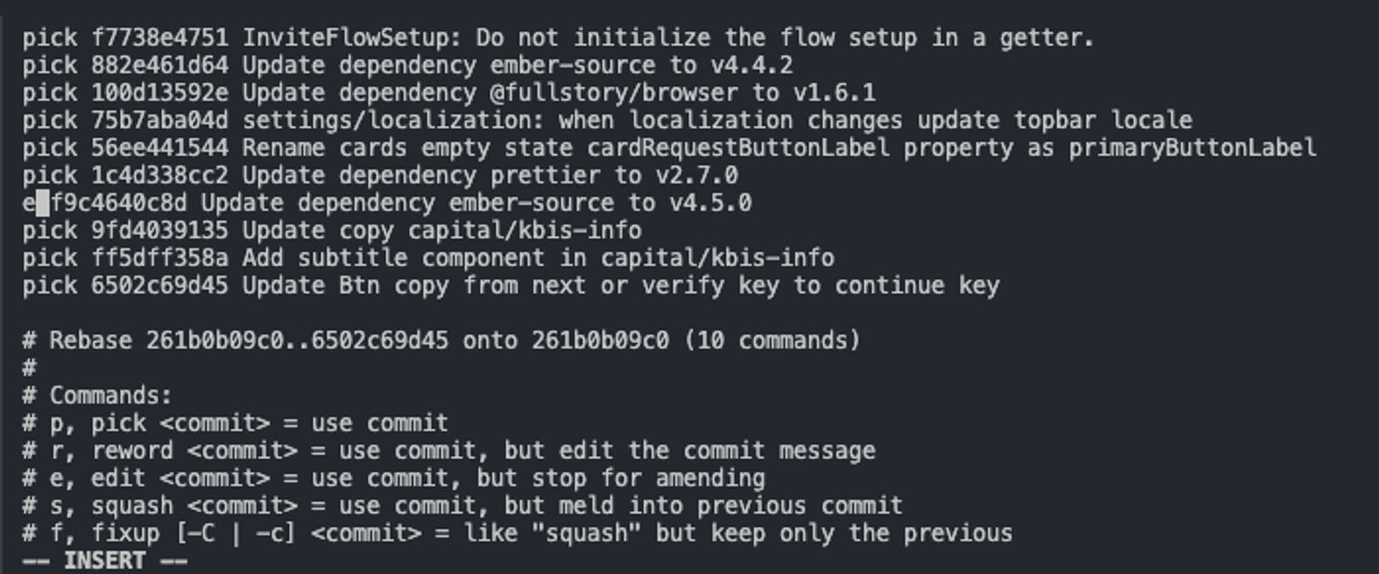 Rewording a git command.