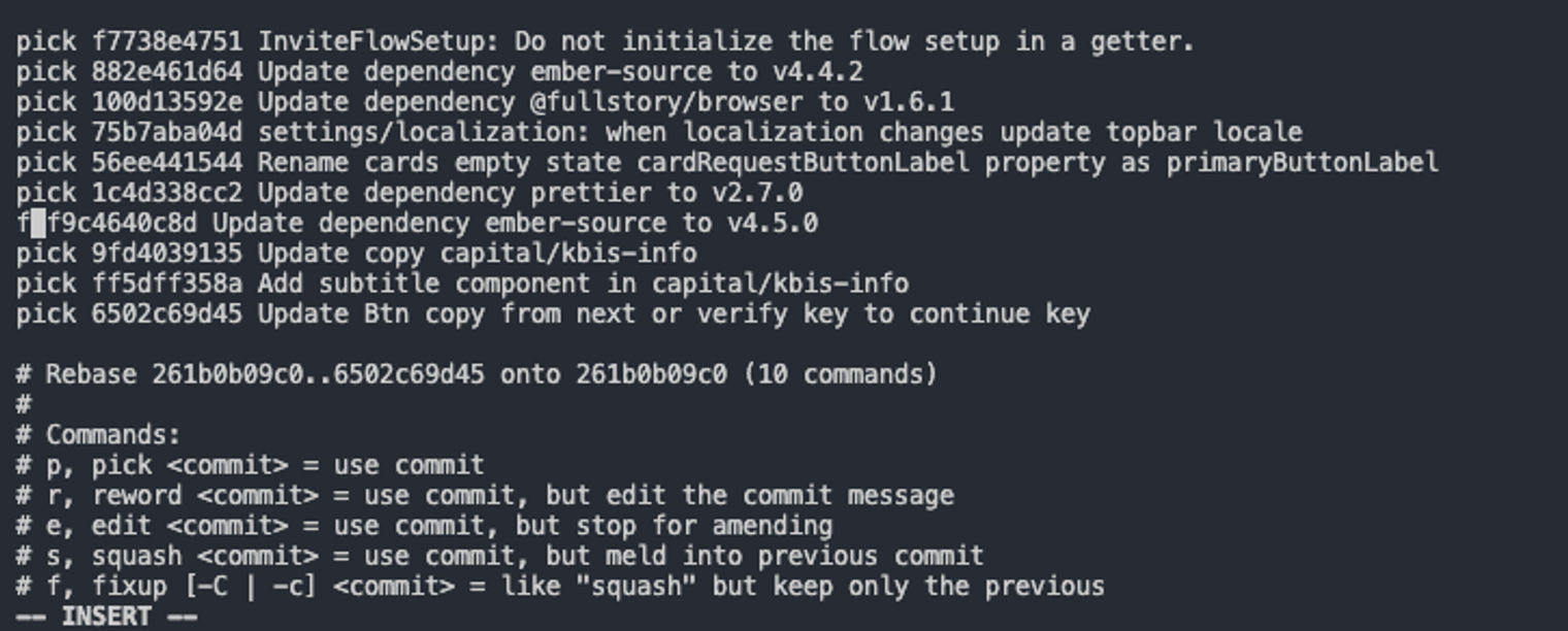 The Git fixup command.