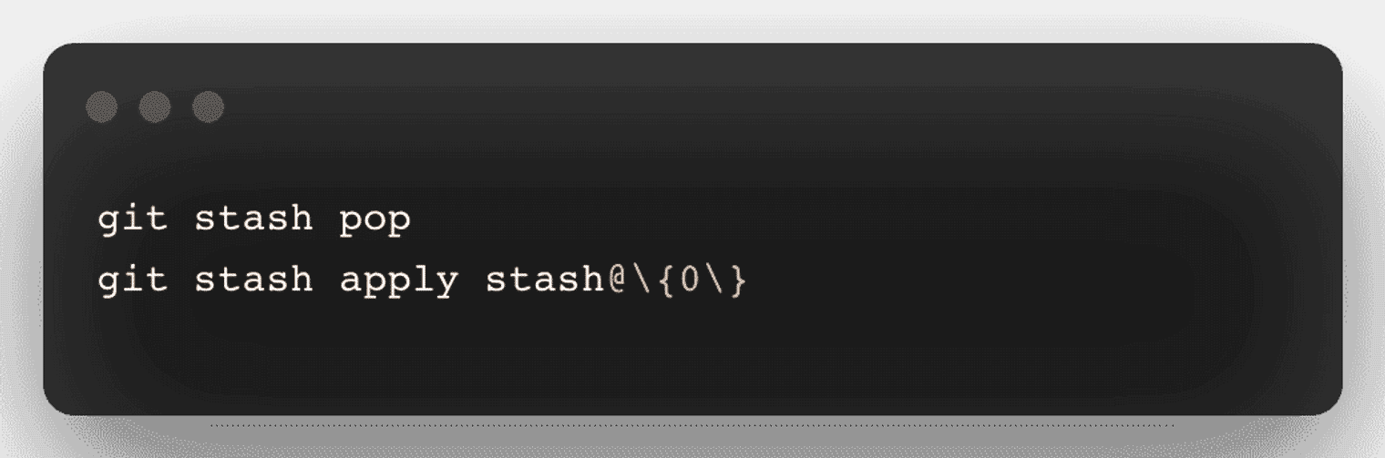 Using git stash.
