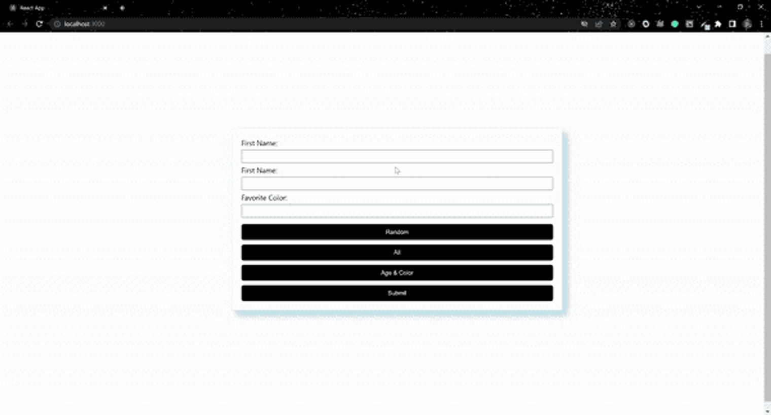 React form validation example.