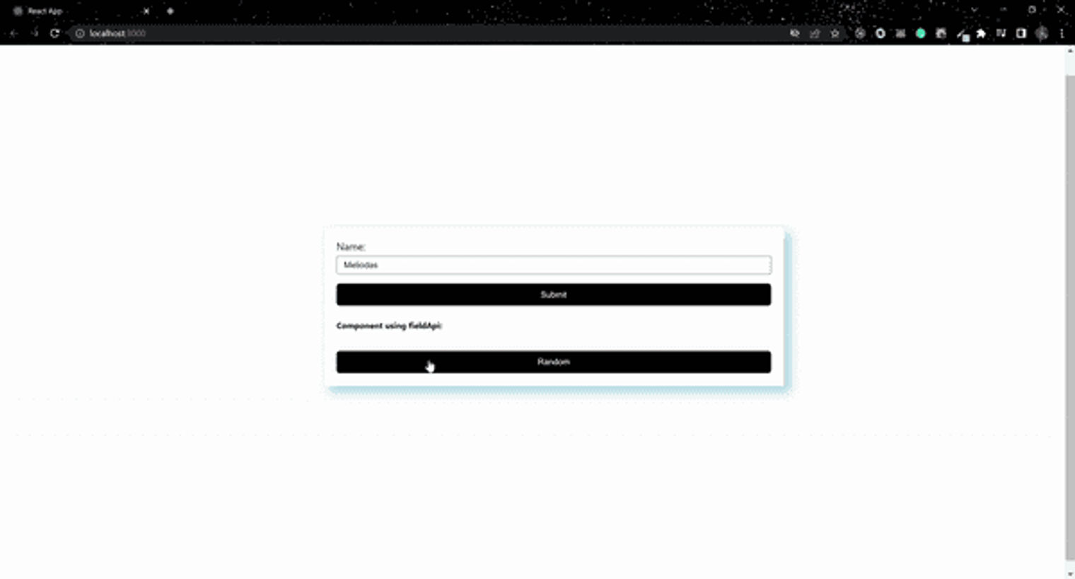 useFieldApi output with Informed.