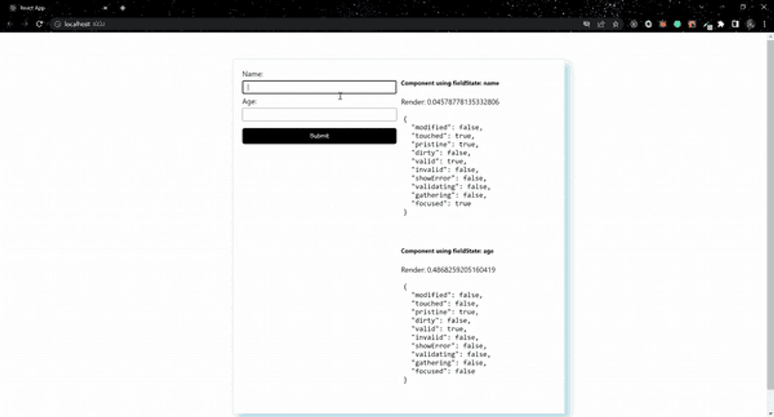 useField State example with Informed.