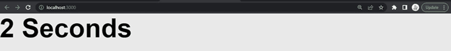 gray rectangle with large bold text that reads '2 Seconds'