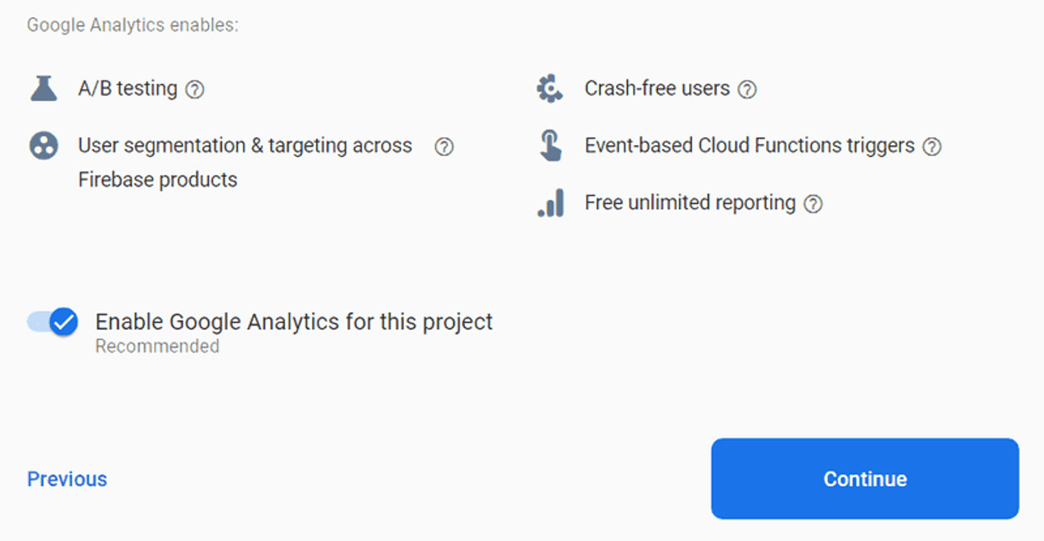 Enable google analytics.