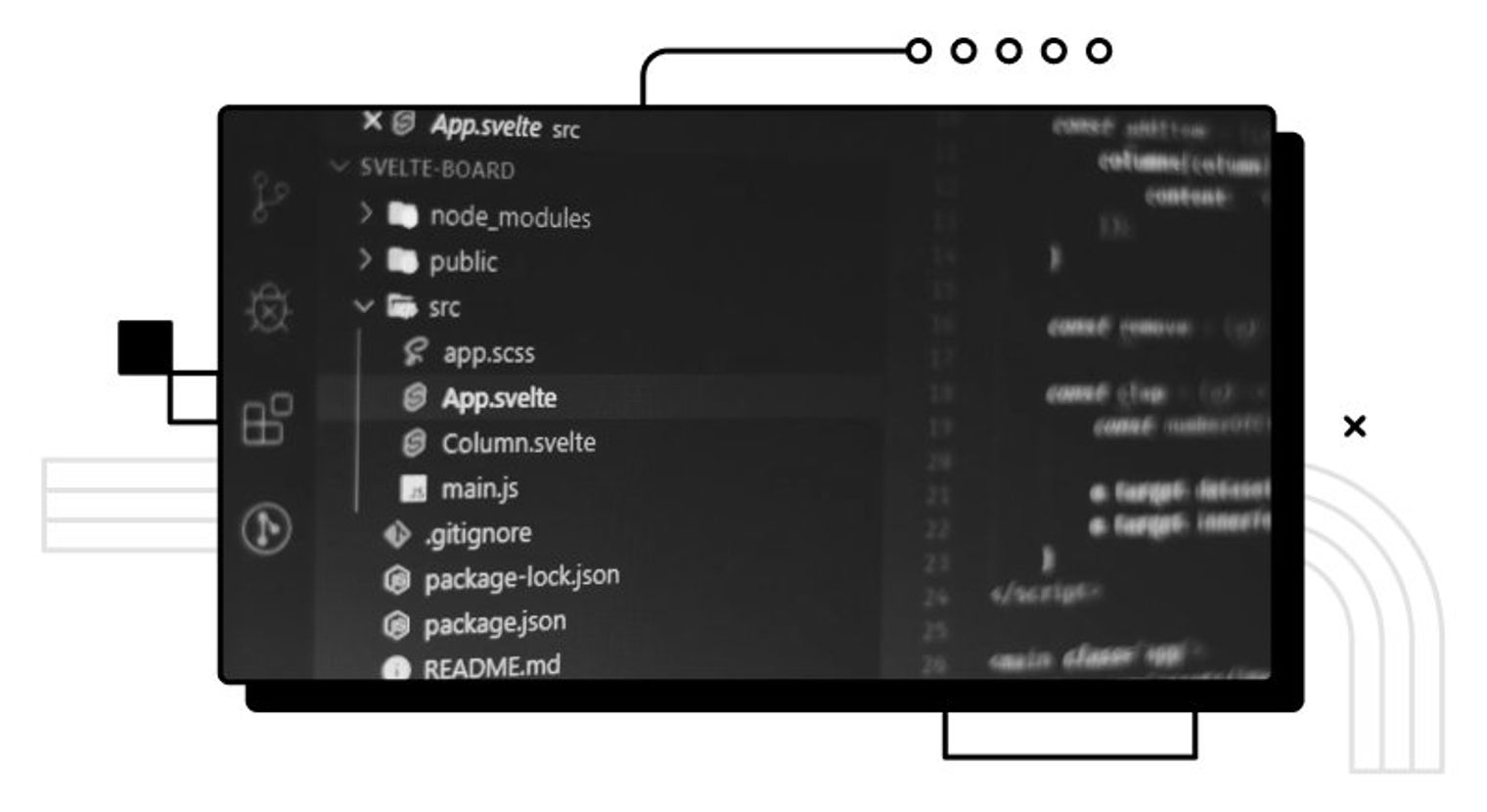 List of files in an IDE.
