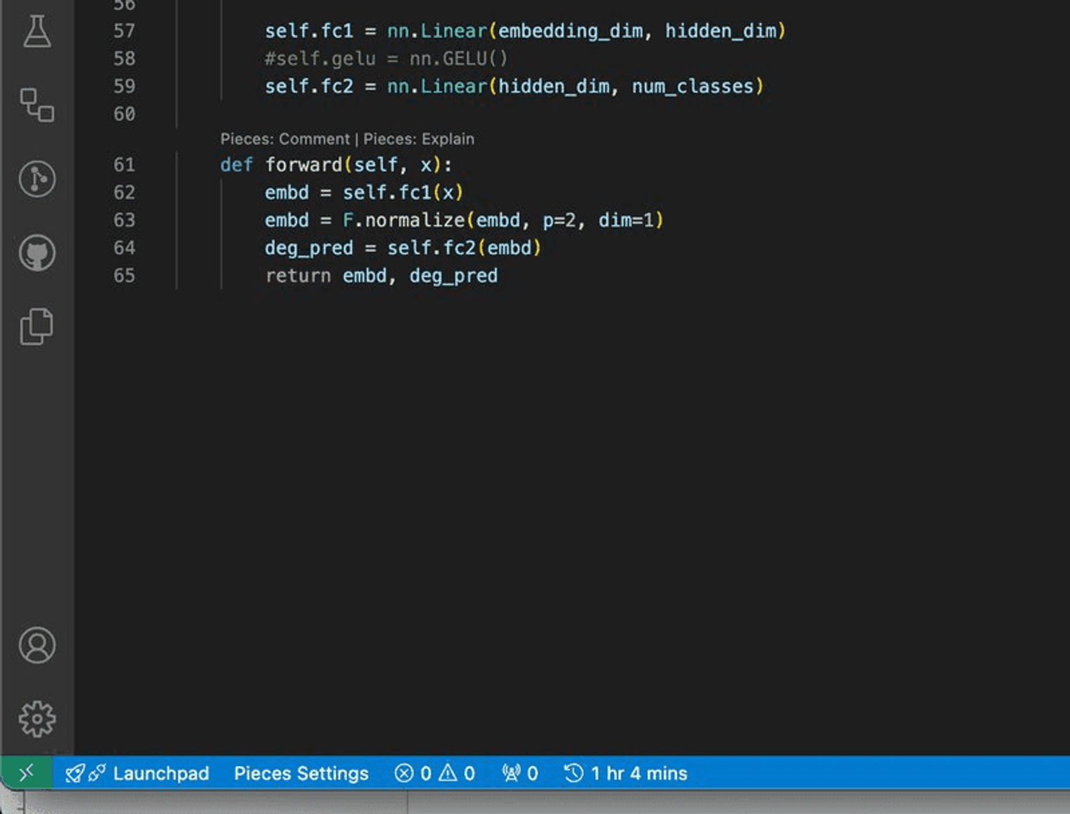 Using WakaTime in VS Code.