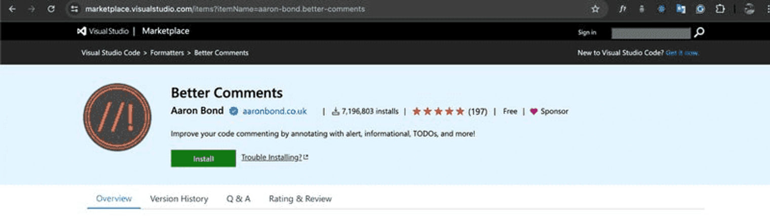 Better Comments, a useful VSCode extension.
