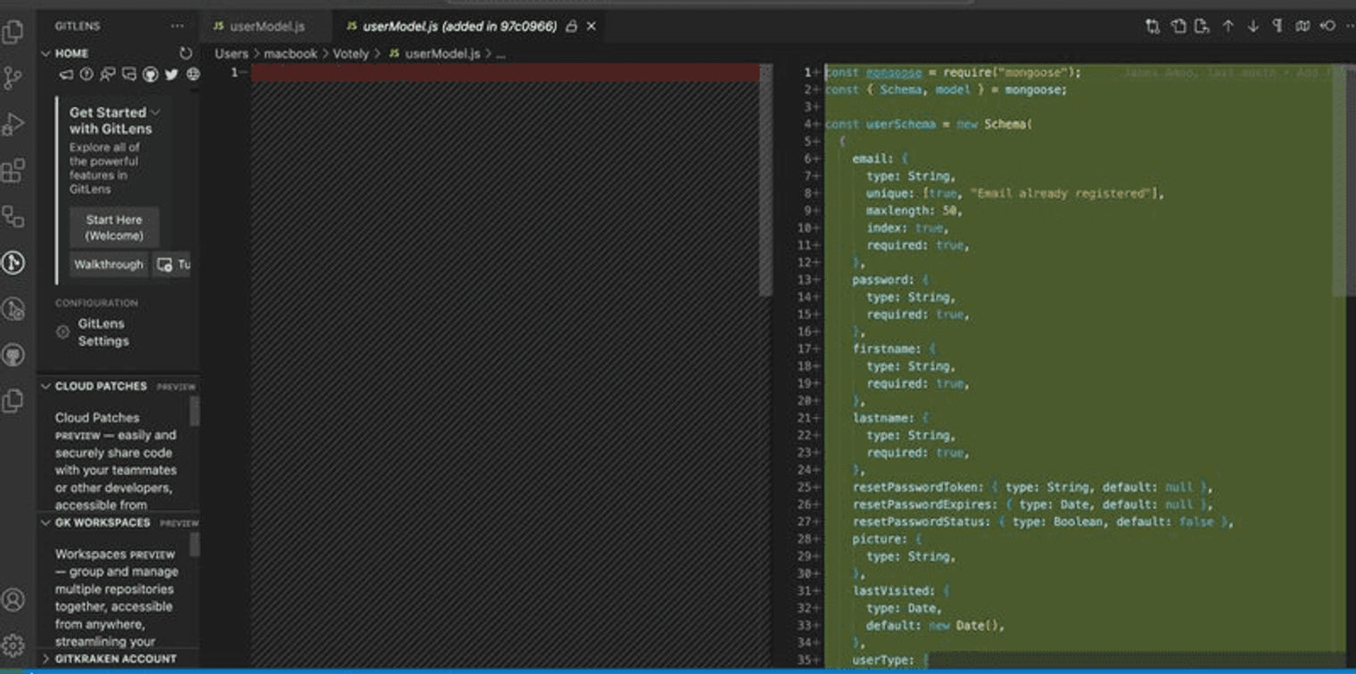 Adding files in VS Code.